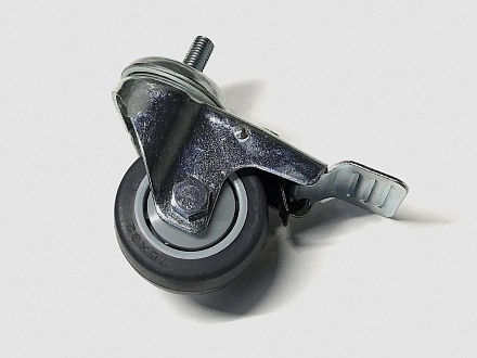 Колесо с тормозом Ø75 М10х25, A315