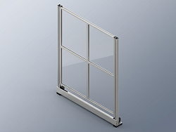 Набор секция 1800х1500 вставка стекло