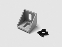 Угловой алюминиевый соединитель 40х40, паз 8 / 10, B110