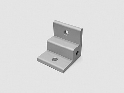 Угловой алюминиевый соединитель 40х40, M6, паз 10, B748