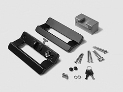 Замок для раздвижной двери из профиля 30х30, левый, A895