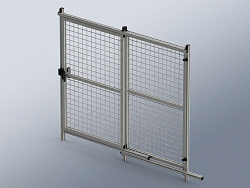 Набор секция откатная дверь 1400 вставка сетка