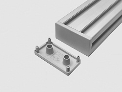 Заглушка торцевая 30 х 60 (серая), C160