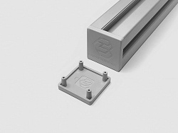 Заглушка торцевая 40 х 40 (серая) с логотипом, C194