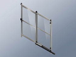 Набор секция откатная дверь 1800 вставка стекло