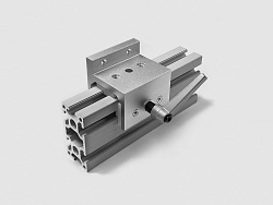 Алюминиевый слайдер под 40х40 H-тип, длина 75мм, B208