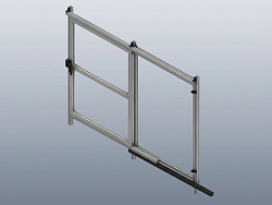 Набор секция откатная дверь 1400 вставка стекло