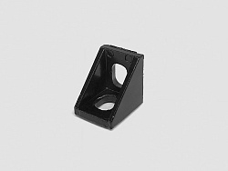 Угловой алюминиевый соединитель 20х20 (черный), паз 6, A575