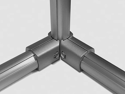 Трехсторонний соединитель наружный трубных профилей Ф28, B406