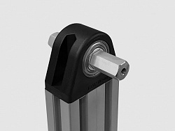 Пластиковый шарнир 40х40 с осью, тип B, B167